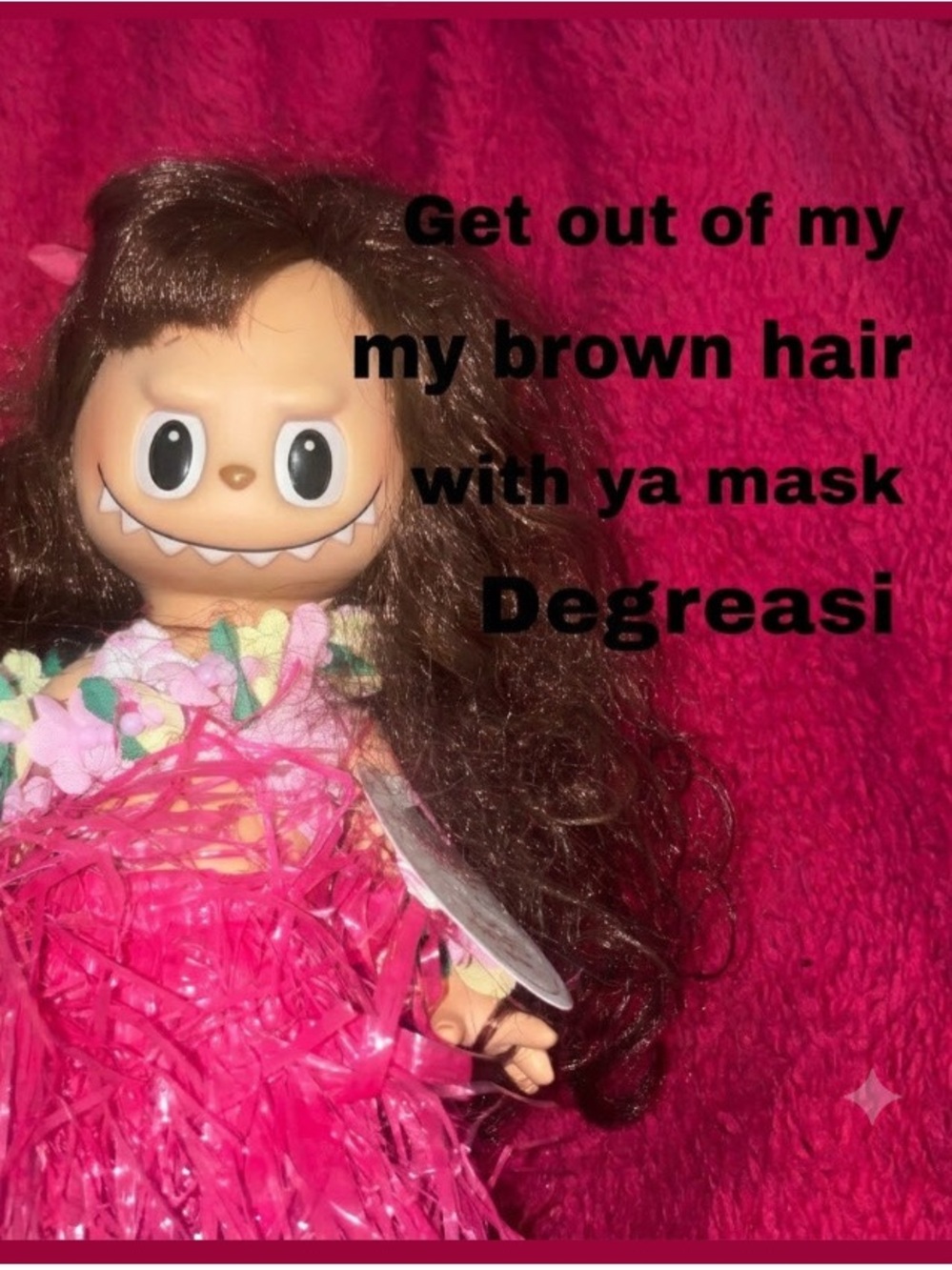 Brown-Haired Kids Character Doll in Pink Outfit